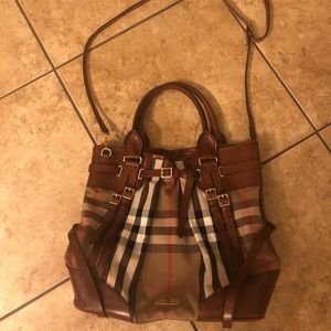 Large Burberry Bridle House Whipstitch Tote